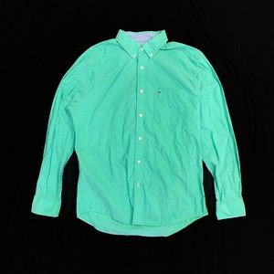 Vintage Tommy Hilfiger green dress shirt